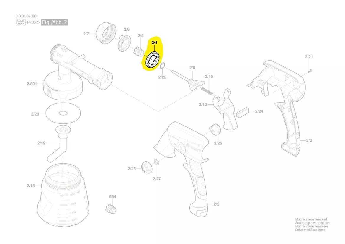 Insert de buse réf. 1 600 A00 2MZ Bosch